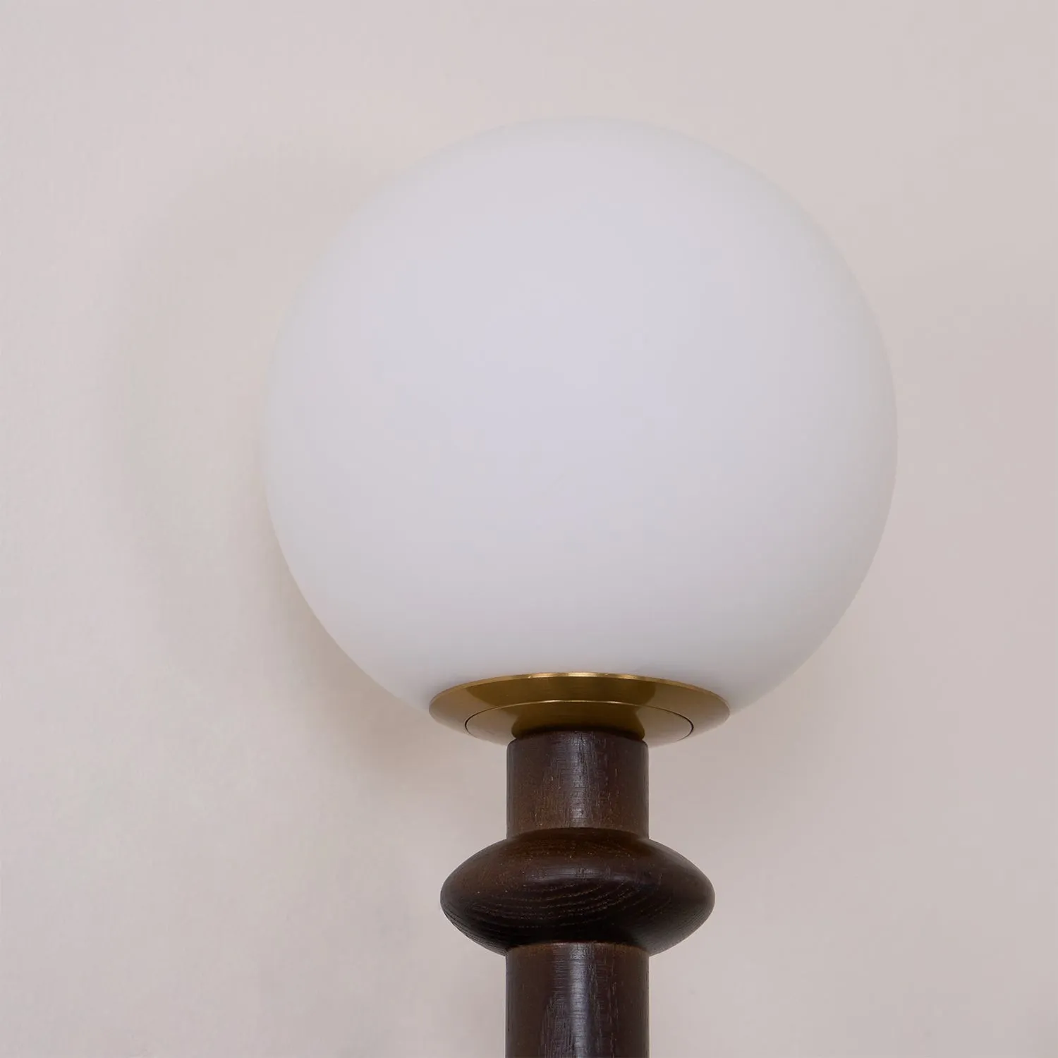 French Simple Vintage Bedside Wooden Glass Wall Lamp M322