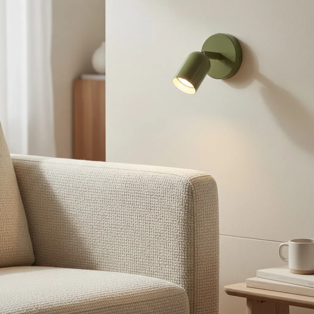 Solid Color Wall Sconce - Modern Bauhaus LED Bedside Lighting Interior S169
