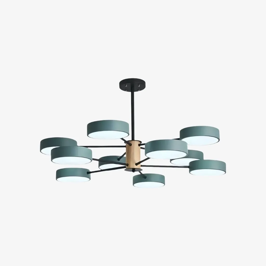Modern Branch Design Chandelier - Wooden Sputnik LED Light for Dining Room S387