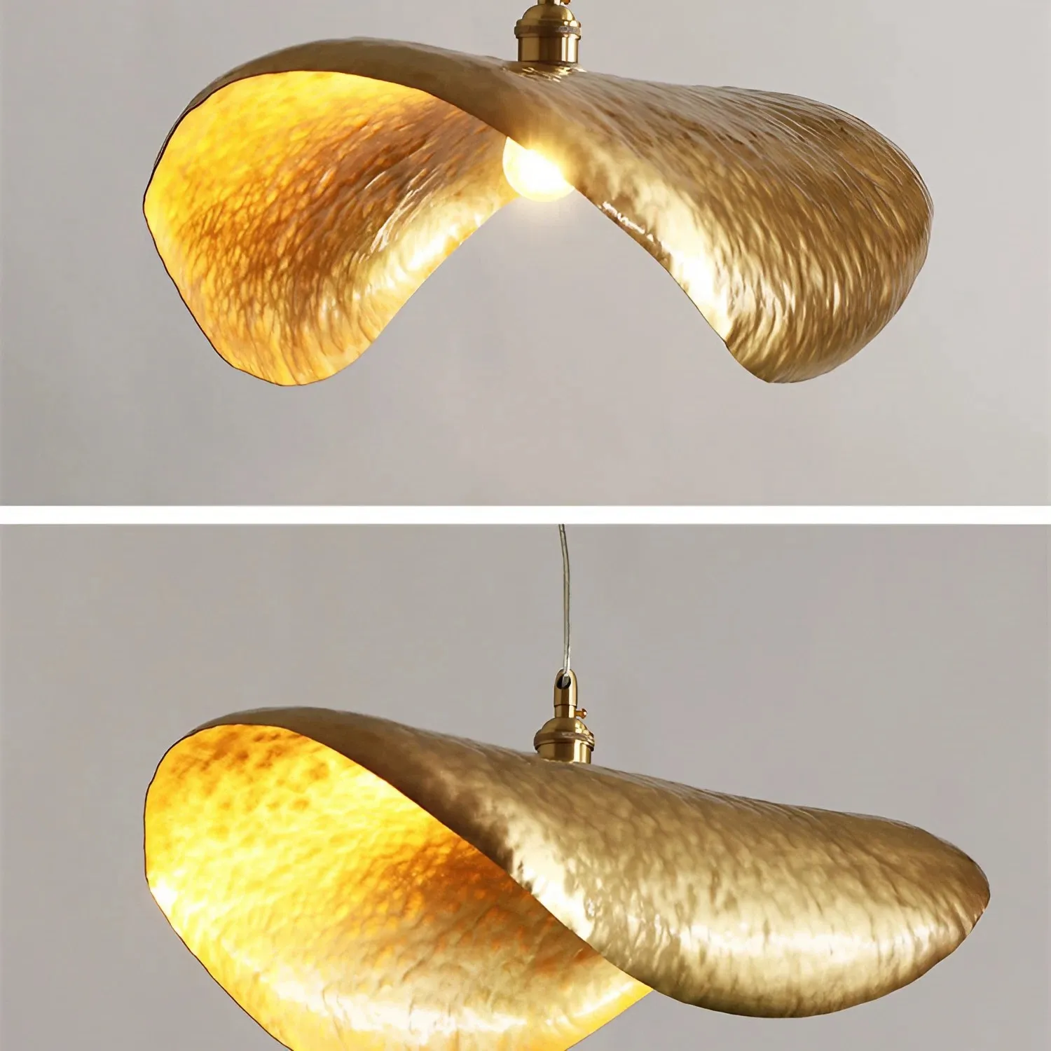 Vintage Lotus Leaf Pendant Light For Living Room S64
