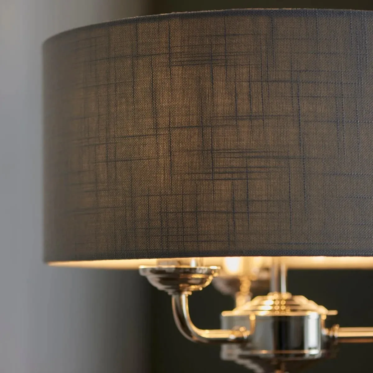 Tela 1‑Light and 3‑Light Table Lamp - Modern Linen & Metal for Bedside or Living Room T847