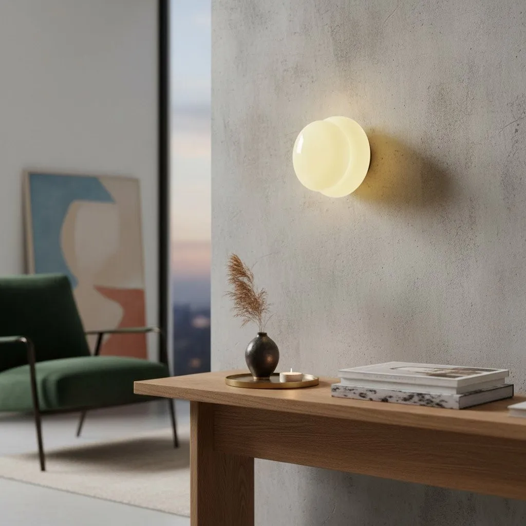 Orra Opaline Glass Wall Sconce - Classic Ambient Light for Hallway T423