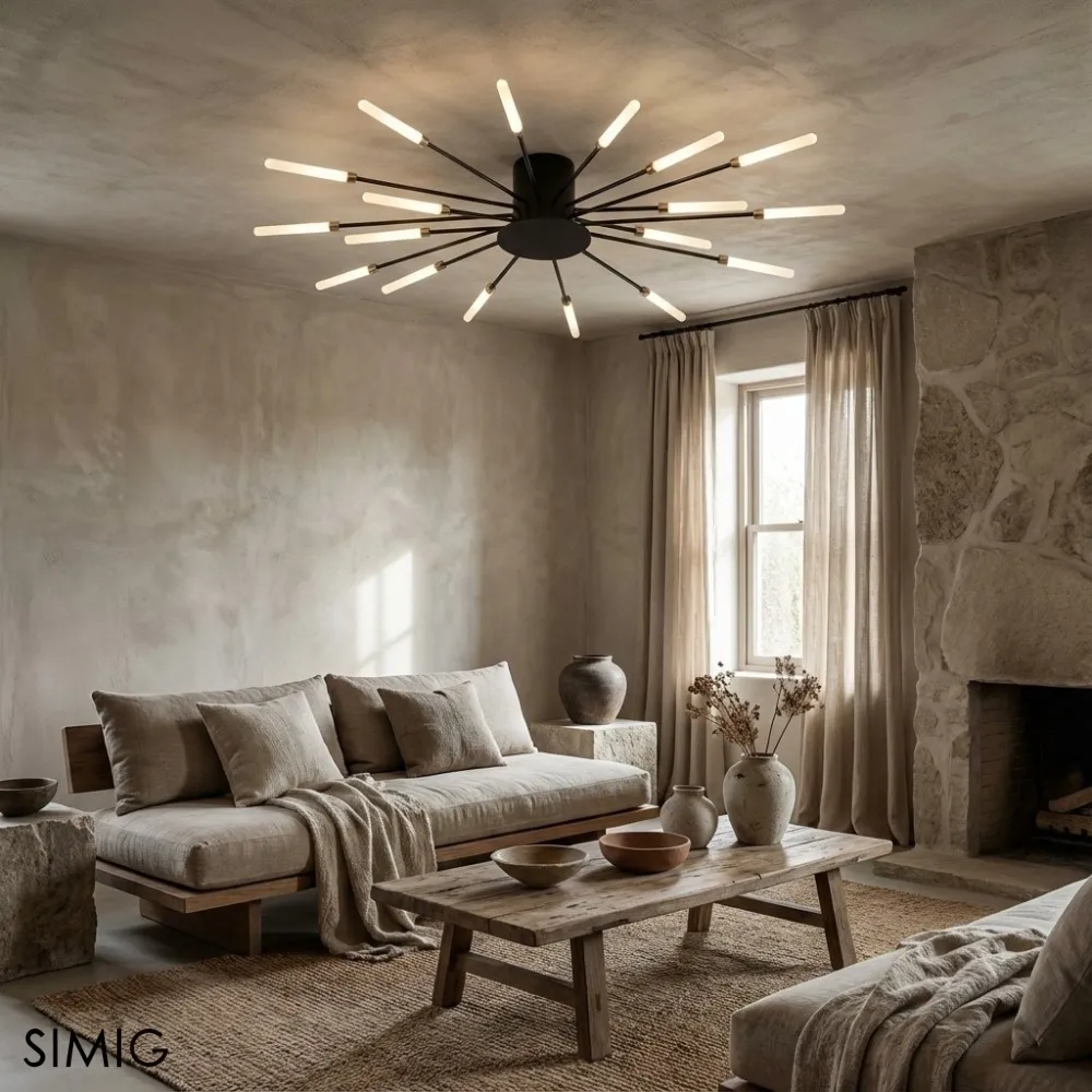 Sputnik Led Fireworks Flush Mount Ceiling Light S40