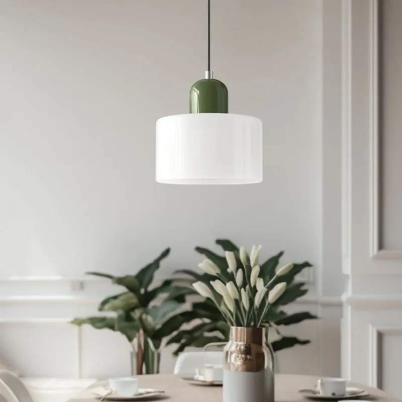 Nordic Morandi Cylinder Glass Pendant Light S66