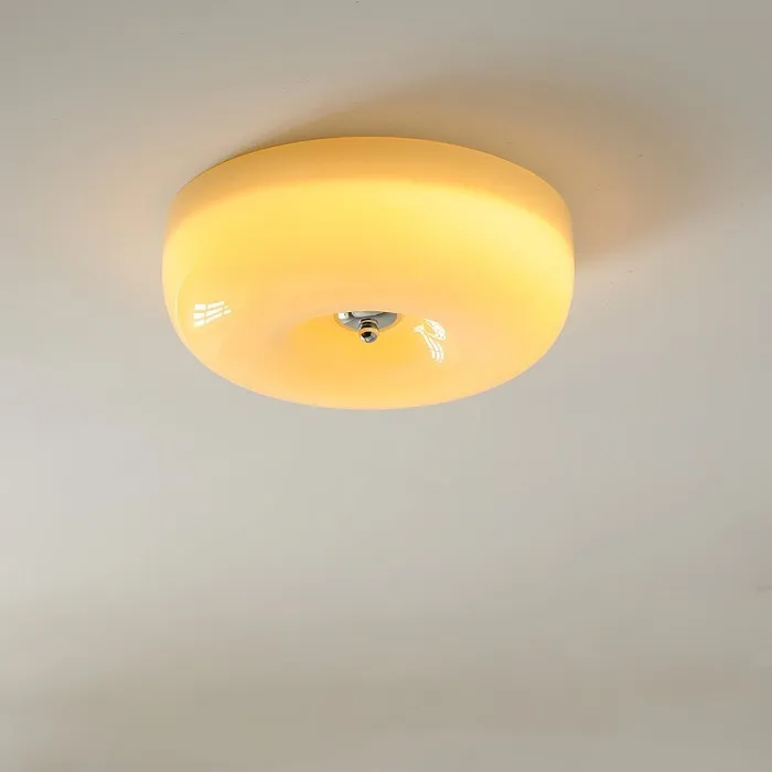 Bauhaus Cream Pudding Glass Ceiling Lamp S193