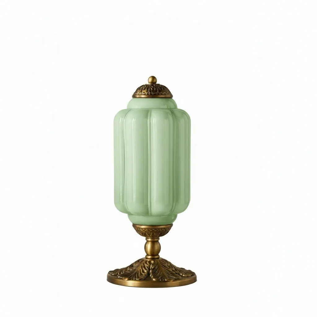 Eloise Curved Glass Retro Table Lamp - Vintage Bedside Lighting G71