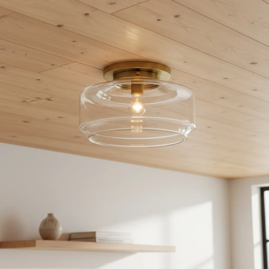 Ulavione Clean Rounded Profile Ceiling Lamp - Timeless Flush Mount for Kitchen T1080