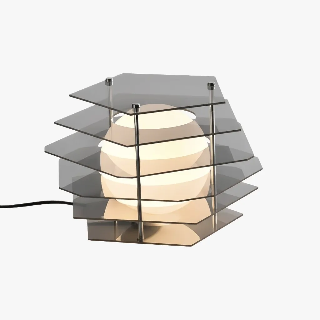 Sunset Geometric Ambient Table Lamp - Colorful Acrylic Decorative Lighting Fixture S375
