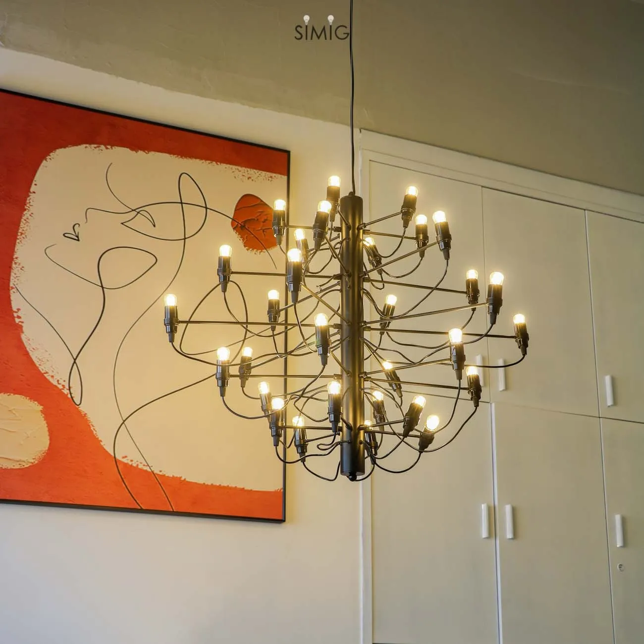 Tendrila Multi-Light Chandelier - Industrial Style Pendant Light for Dining Room