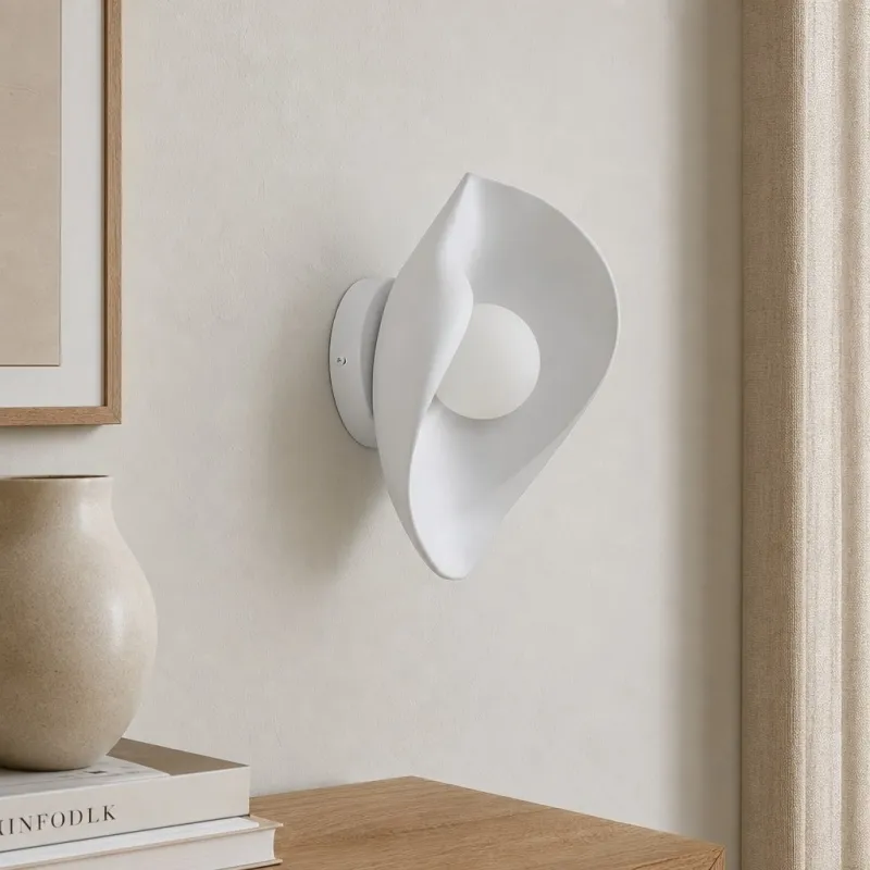 Goviena Modern Cocoon-Shaped Wall Sconce - Minimalist Decorative Wall Lamp for Bedroom and Hallway T2254