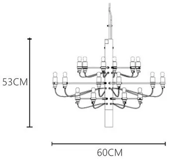 Tendrila Multi-Light Chandelier - Industrial Style Pendant Light for Dining Room