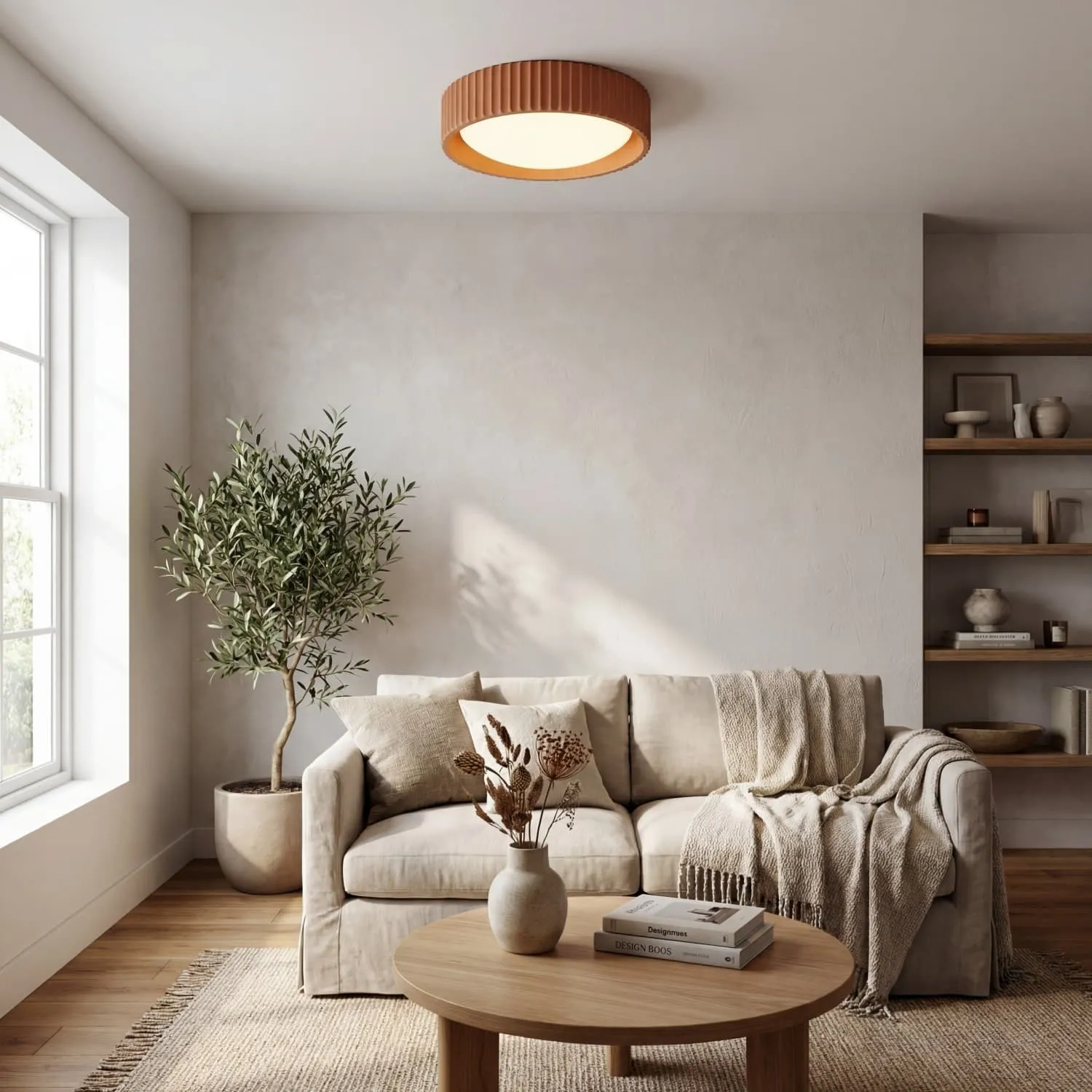 Acrion Round Acrylic LED Ceiling Light - Minimal Flush Mount Living T1179
