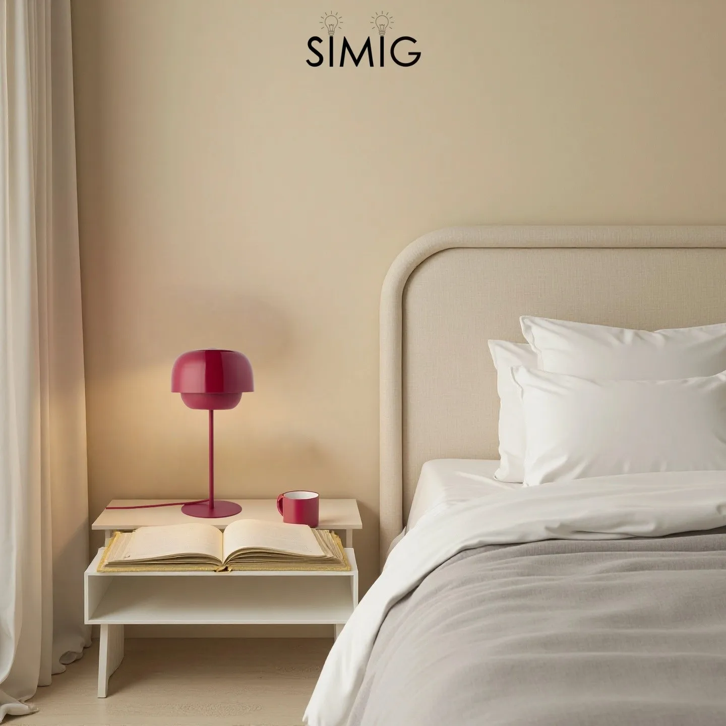 Clinco Minimalist Metal Dome Lamp ‑ Ambient Glow for Side Table S246