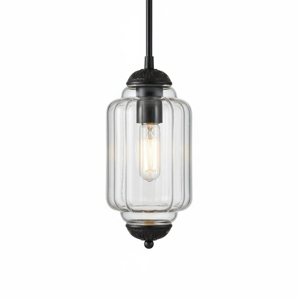 Eloise Vintage Glass Pendant Light - Elegant Pendant Lamp for Living Room G23