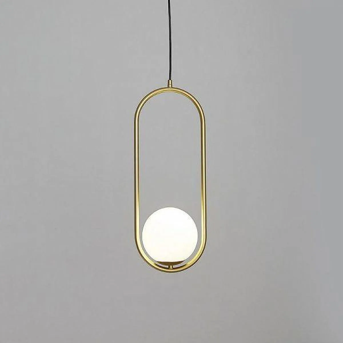 Halozen Pendant Lamp - Elegant Metal and Glass Pendant for Living Room