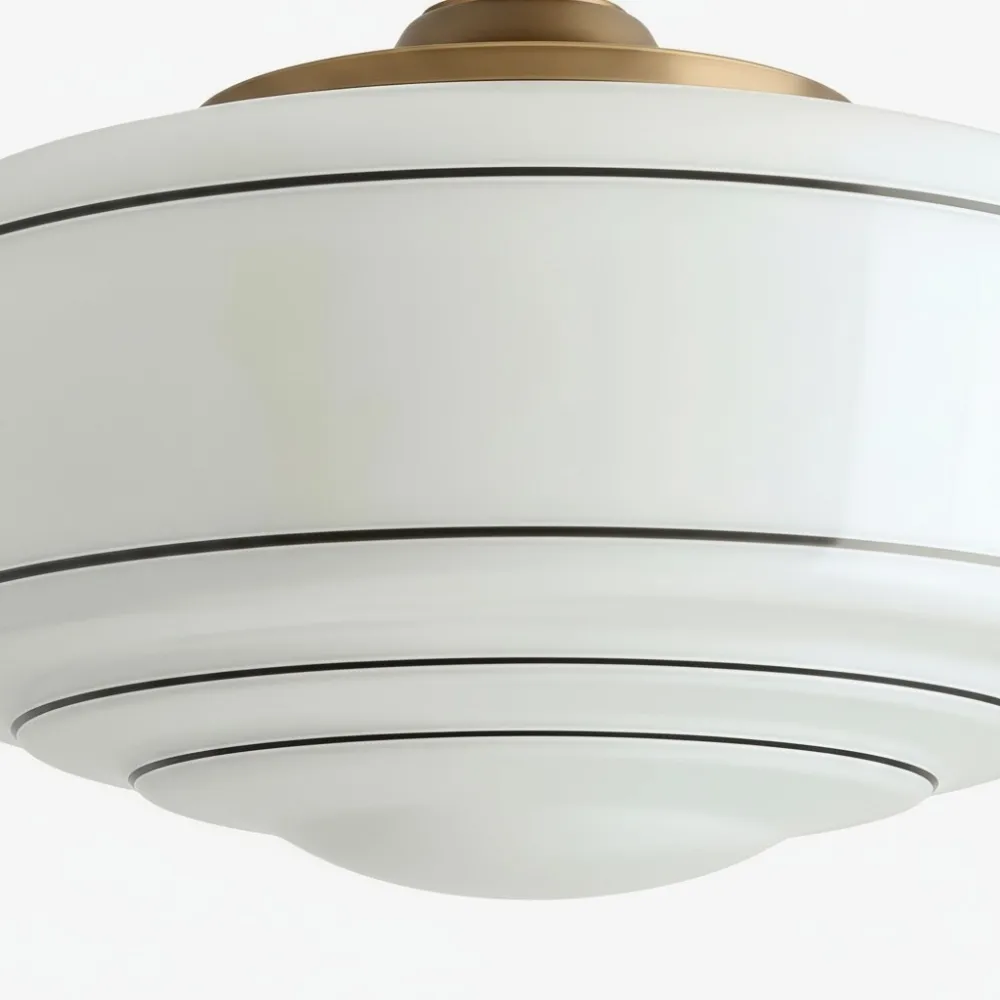 Nalaviro Ribbed Glass Flush Mount Light - Modern Kitchen Ceiling Light  T1083