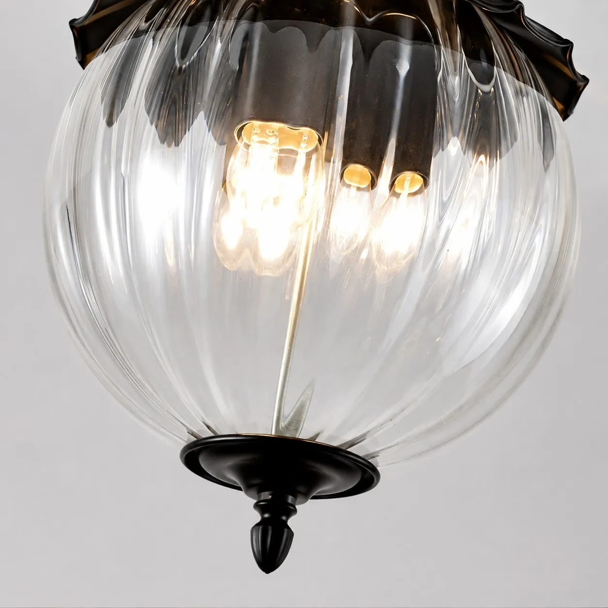Konoha and Banana Leaf Wooden Ceiling Fan Light