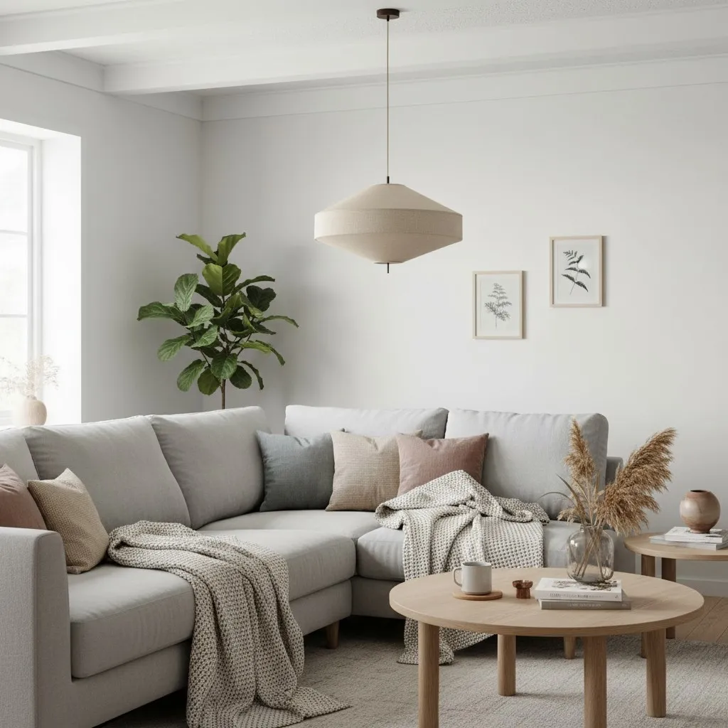 Zalen Layered Pendant Light - Vintage Metal Linen for Living Room T651