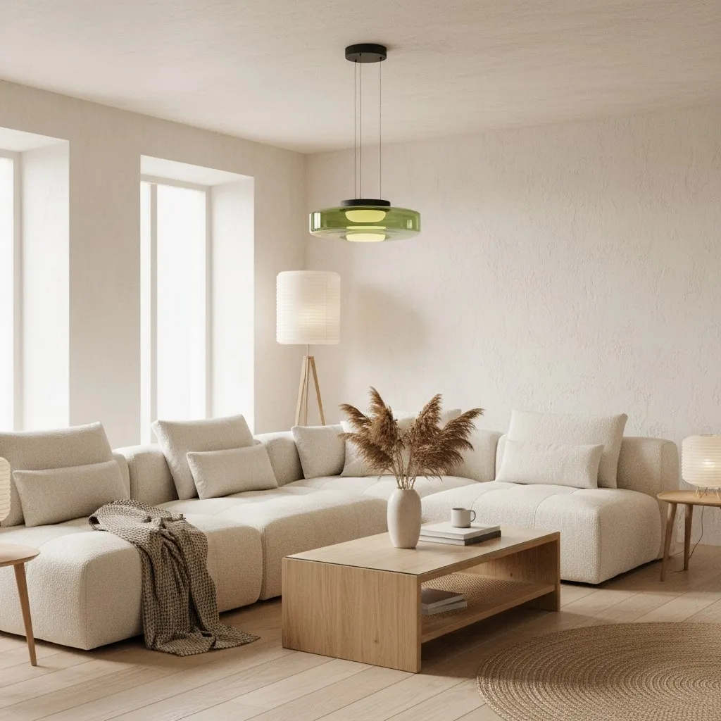 Nora Contemporary Multi-Layer Glass Pendant Lamp - Adjustable Hanging Light for Living Room or Kitchen Island T743