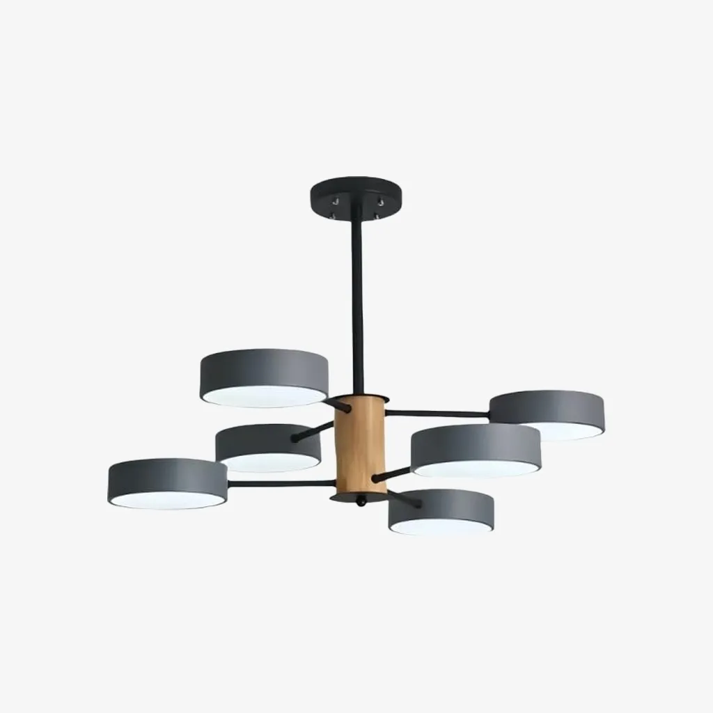 Modern Branch Design Chandelier - Wooden Sputnik LED Light for Dining Room S387