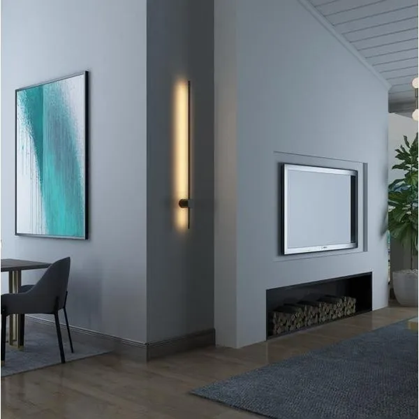Industrial Modern Black Linear LED Wall Lights S114