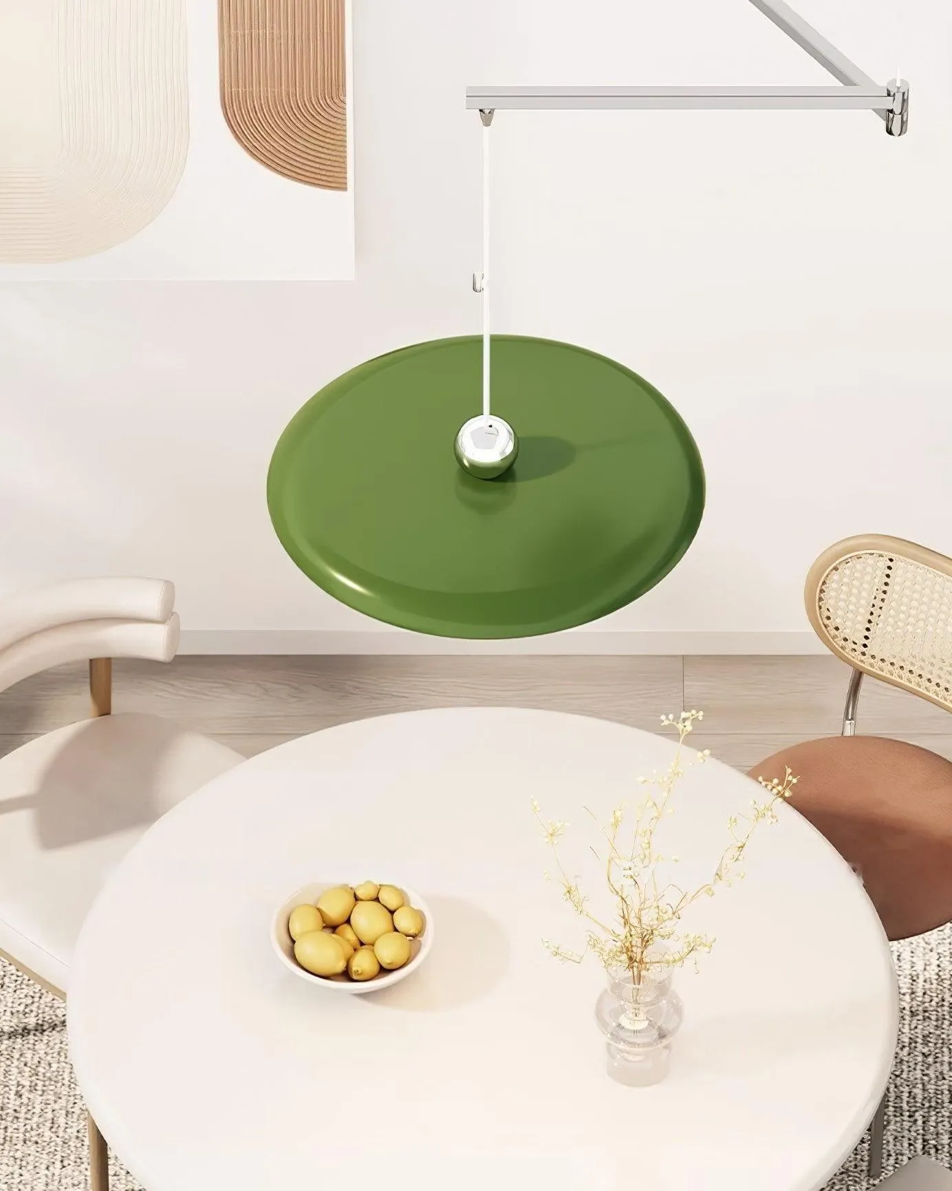 Simple Modern Adjustable Swing Arm Disc Pendant Lamp M11