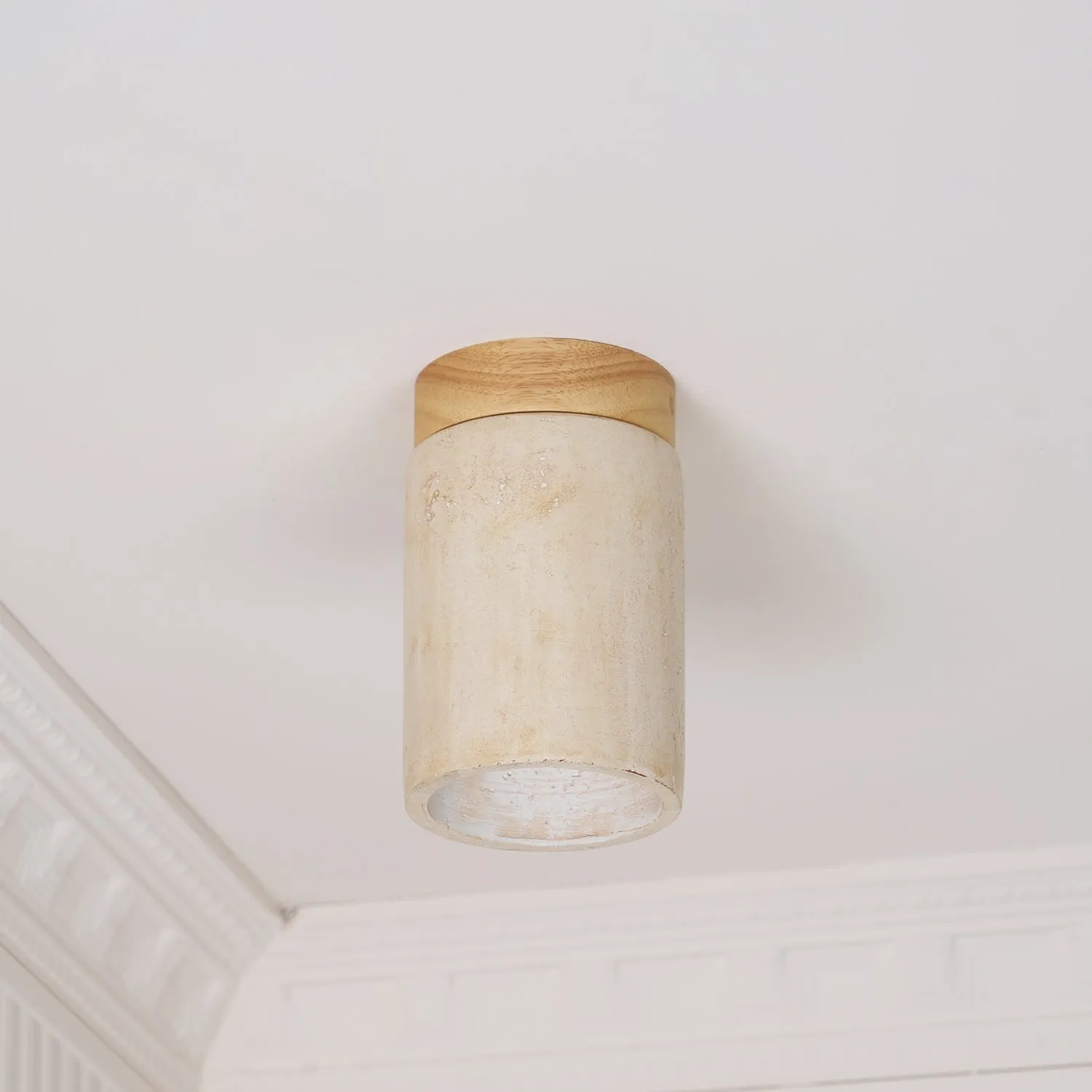Marble Travertine Column Ceiling Lamp M405