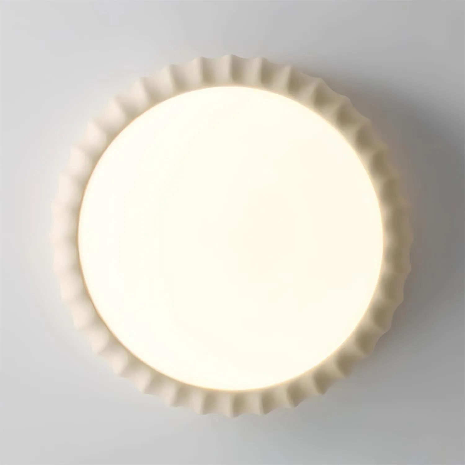 Simple Cream Style Wave Round Ceiling Light M145