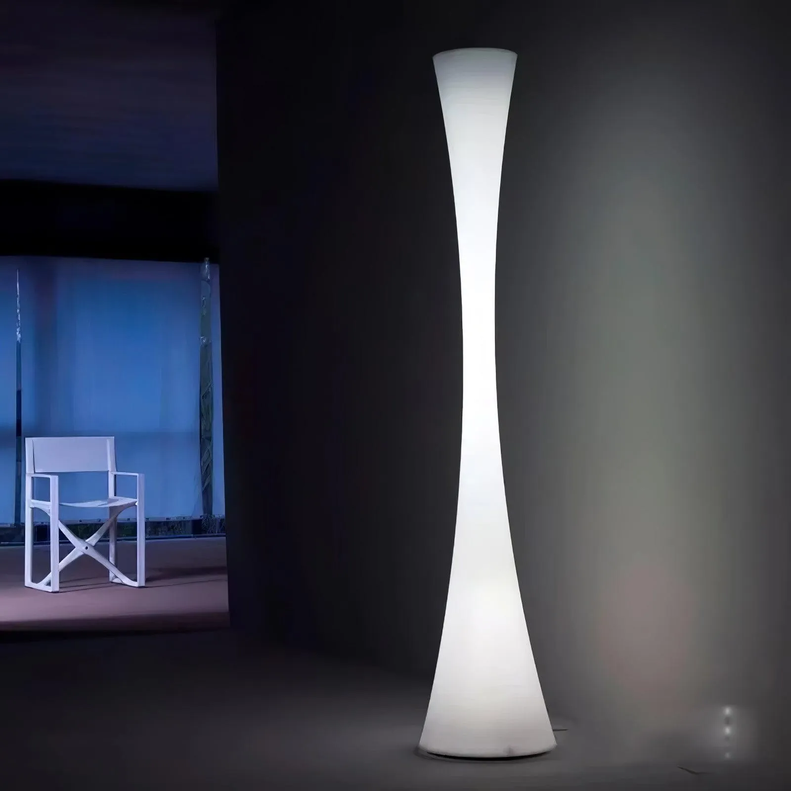 Romantic Simple White Column Floor Lamp G06