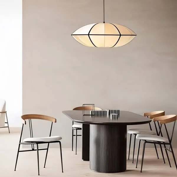 Modern UFO Fabric Pendant Lamp for Dining Room and Living Space S180