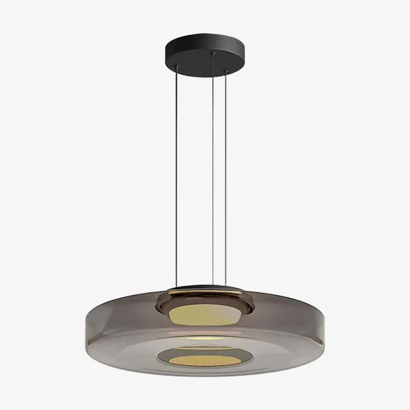 Nora Contemporary Multi-Layer Glass Pendant Lamp - Adjustable Hanging Light for Living Room or Kitchen Island T743