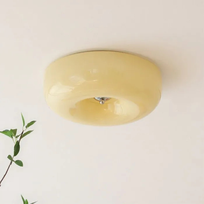 Bauhaus Cream Pudding Glass Ceiling Lamp S193