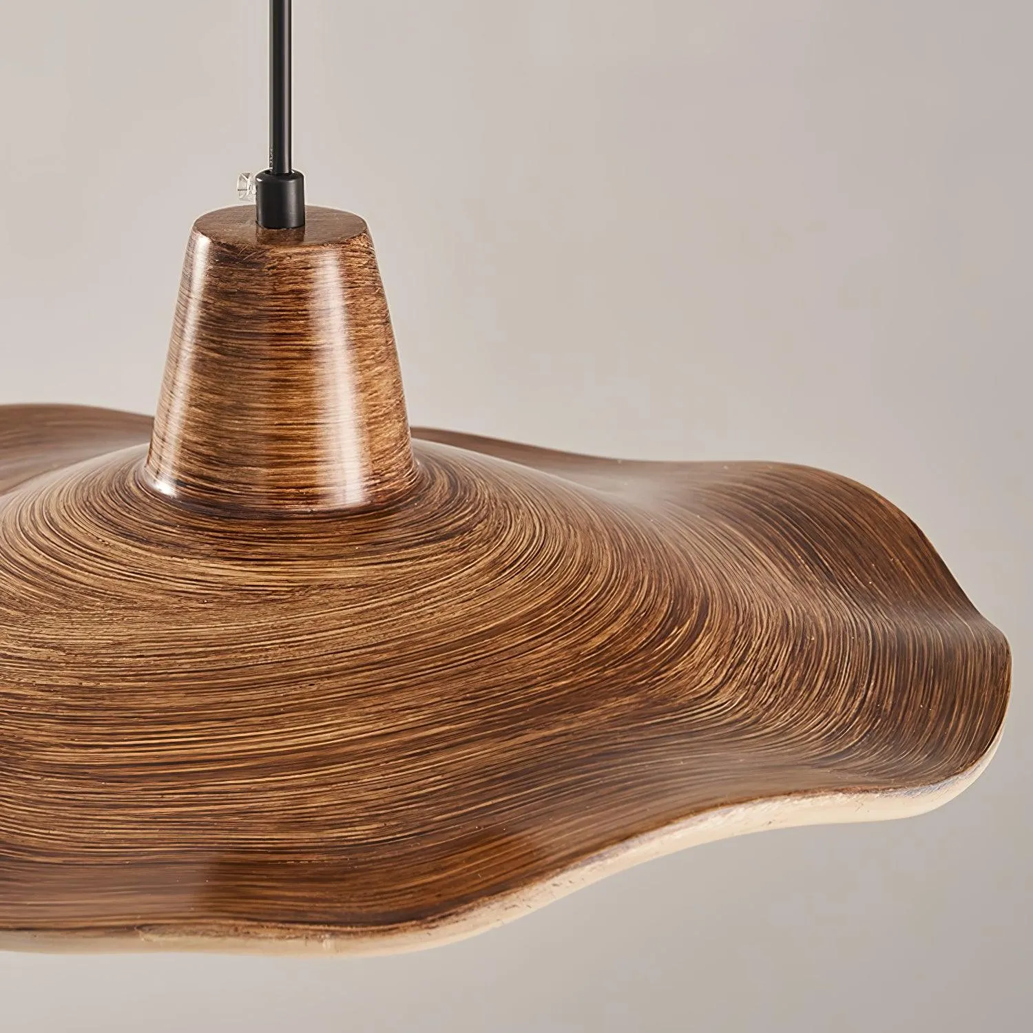 Black Imitation Walnut Wood Grain Kitchen Pendant Lamp M492