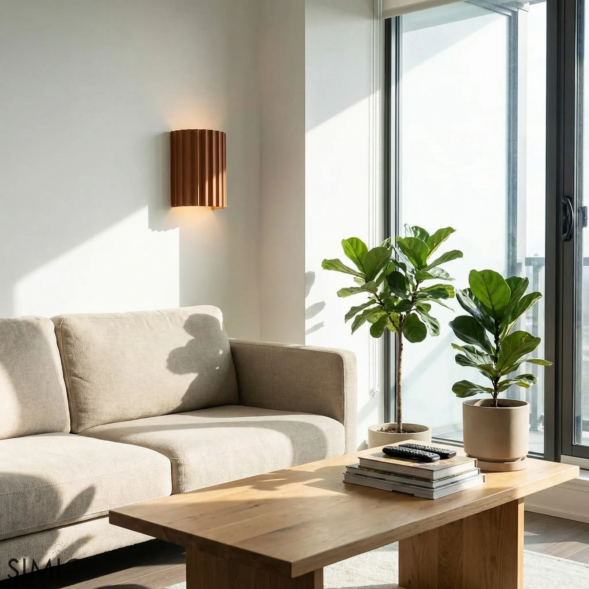 Ribbed Resin Design - Minimalist Wall Light for Modern Interior Spaces S104