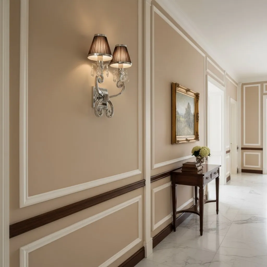Talonis Luxury Crystal Wall Sconce - Chrome Finish Frame for Bedrooms and Home Décor T965