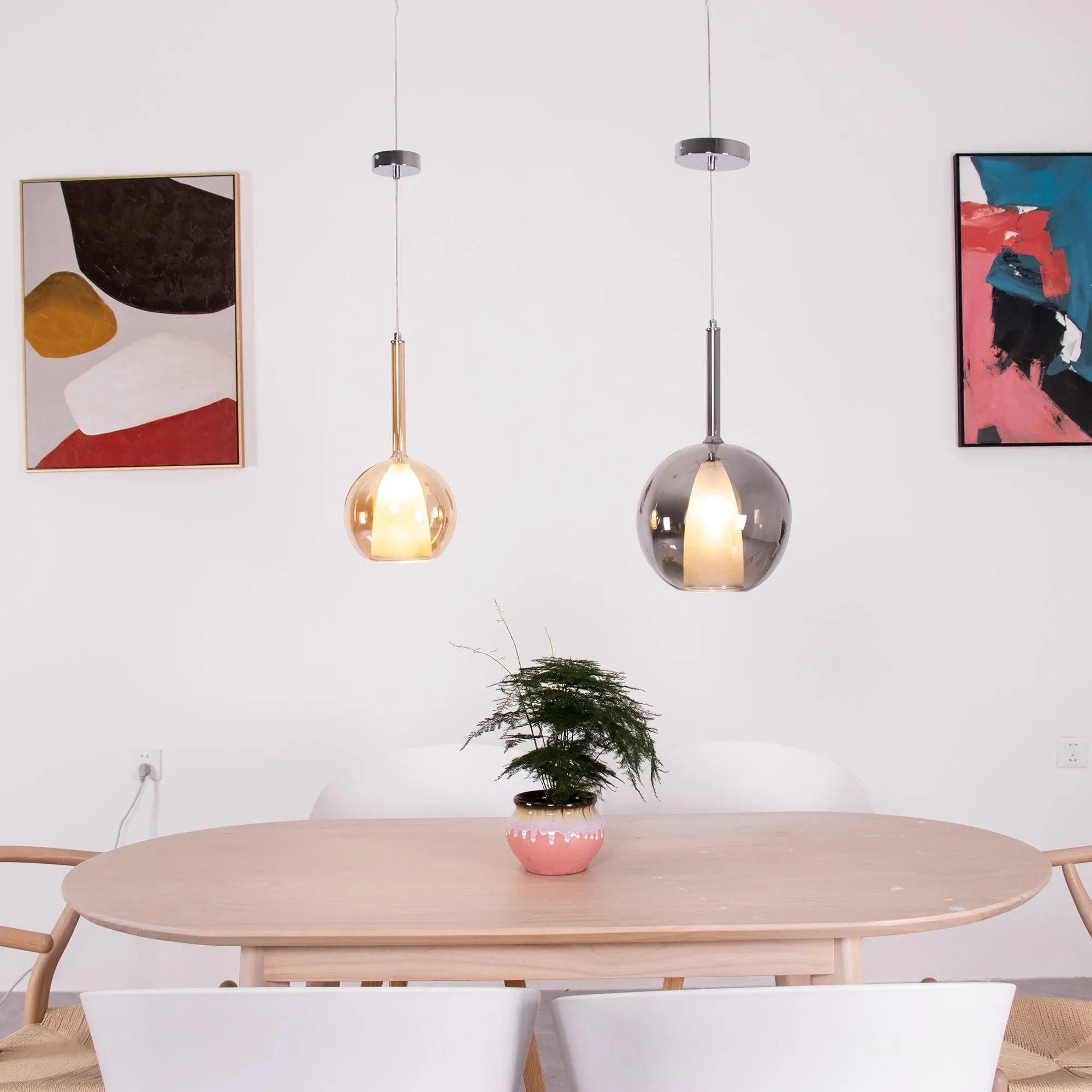 Glo Wine Glass Shaped Pendant Light S185