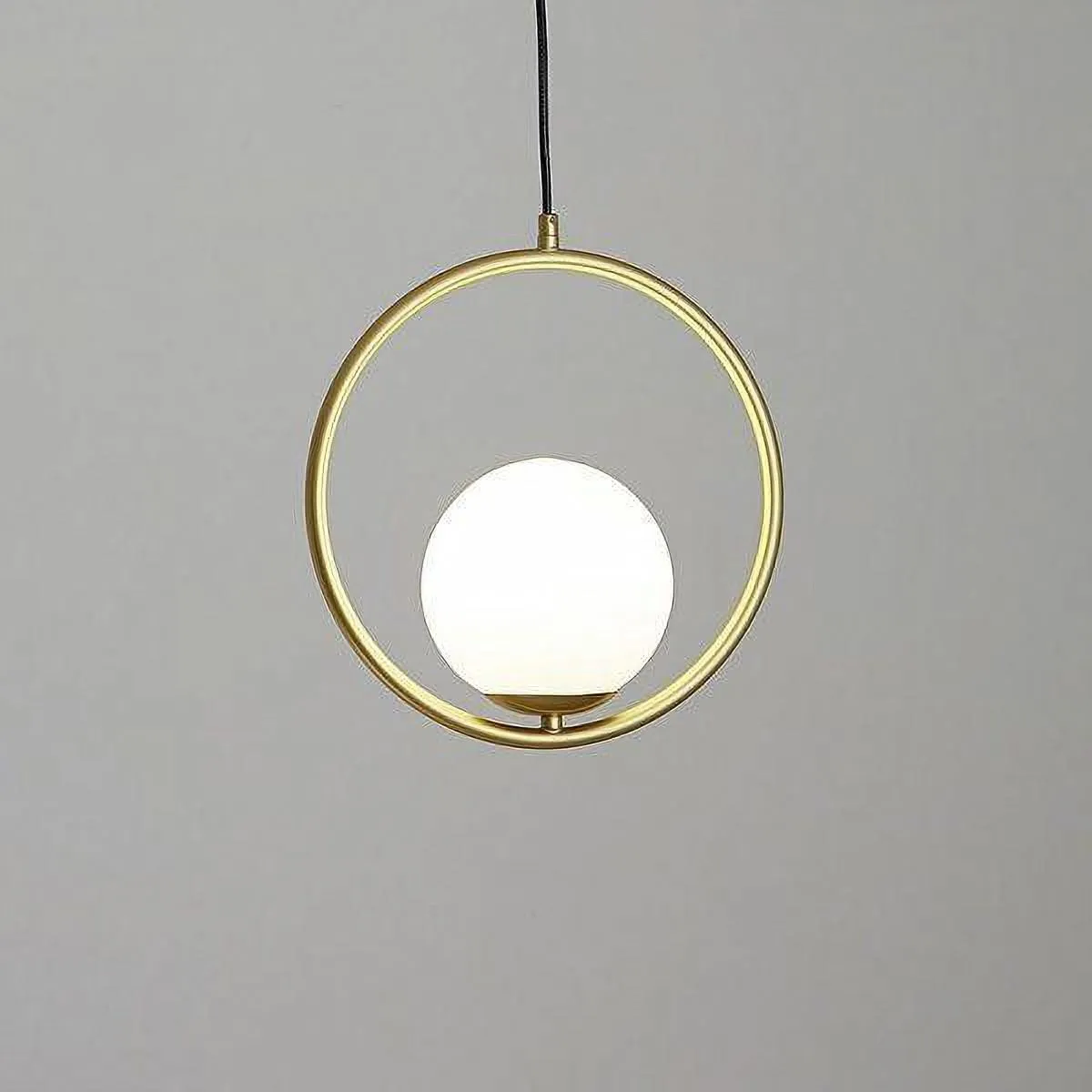 Halozen Pendant Lamp - Elegant Metal and Glass Pendant for Living Room