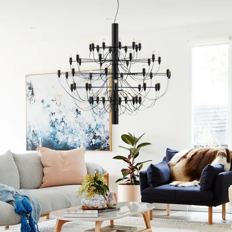 Tendrila Multi-Light Chandelier - Industrial Style Pendant Light for Dining Room
