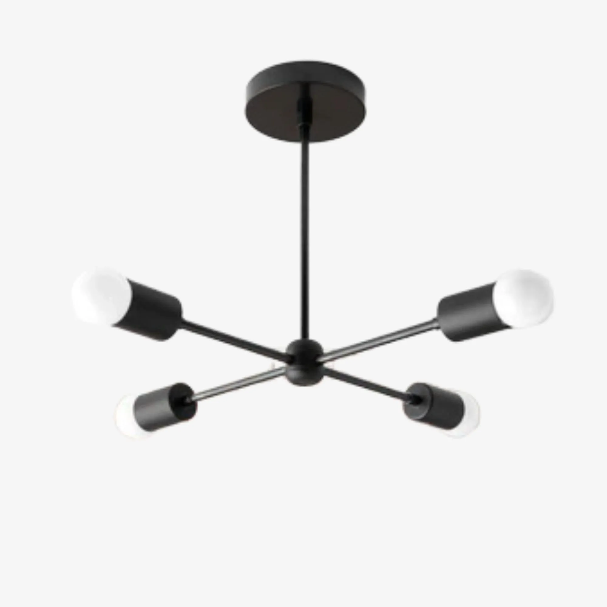 Mobilux Line Mid Century Gold Sputnik Chandelier - Geometric Brass Fixture T325