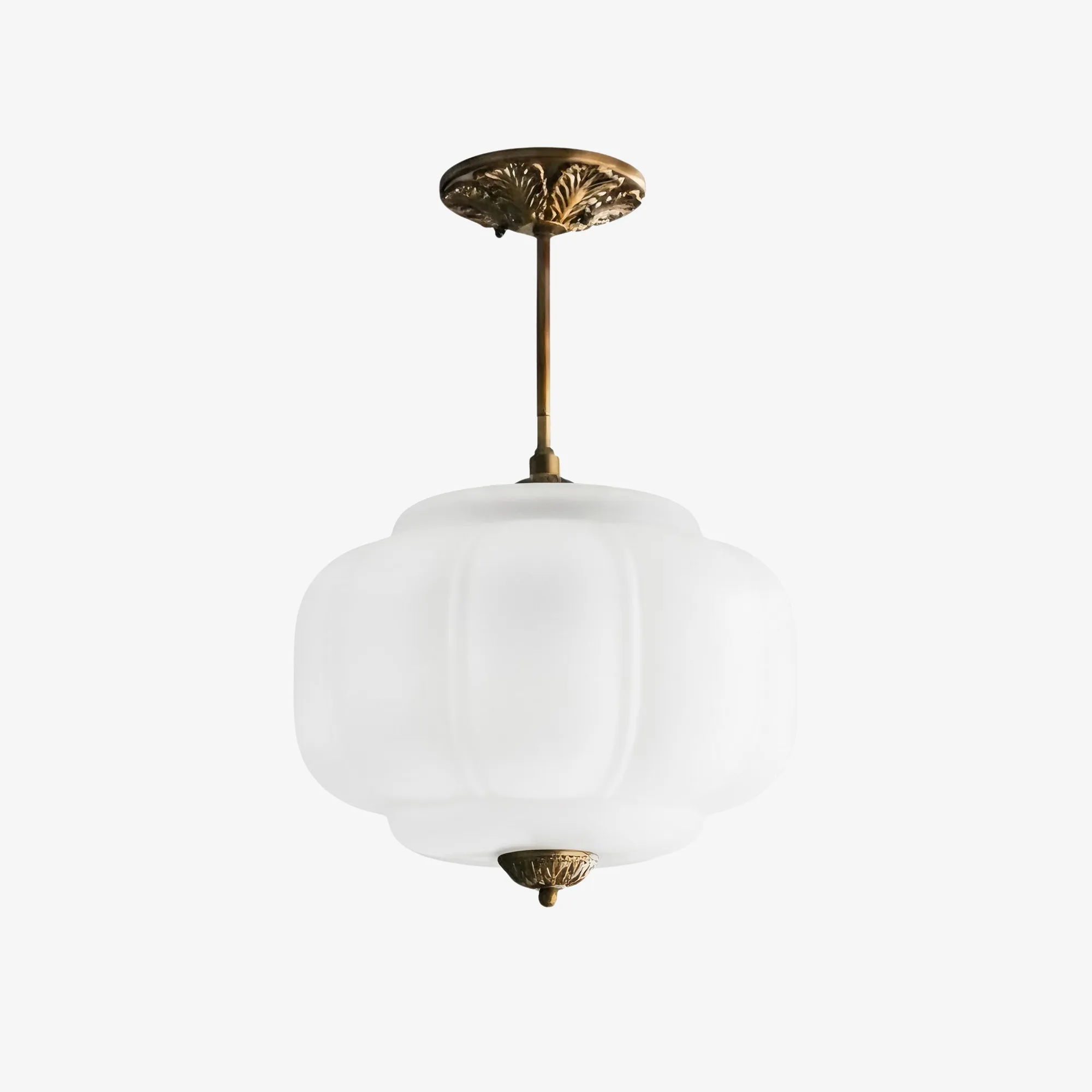 Eloise Vintage Glass Pendant Light - Elegant Design Semi-Flush Mount Light G53