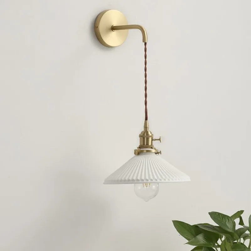 Modern Pleated Ceramic Wall Light S159