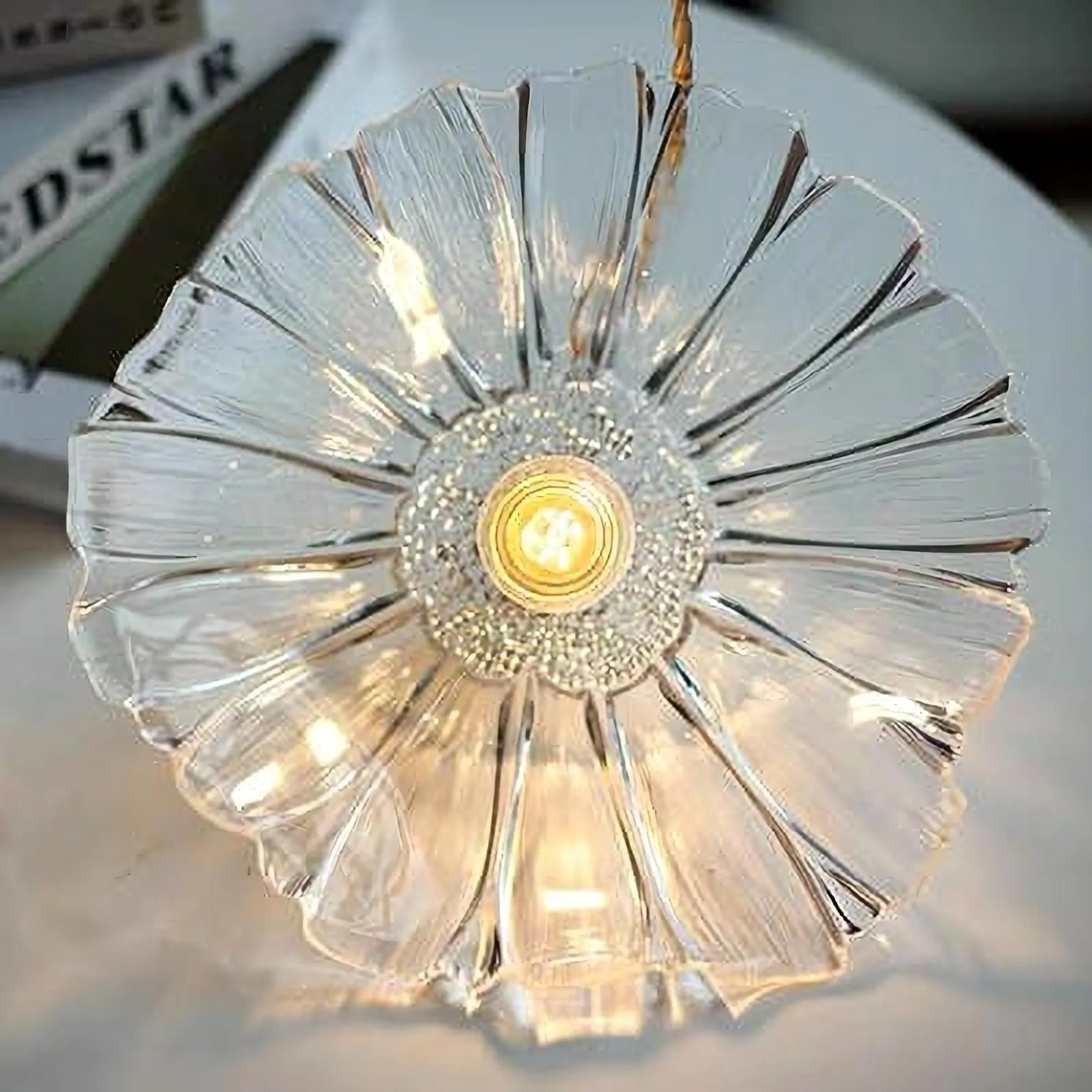 Tiffany Lotus Glass Pendant Light for Living Room S08