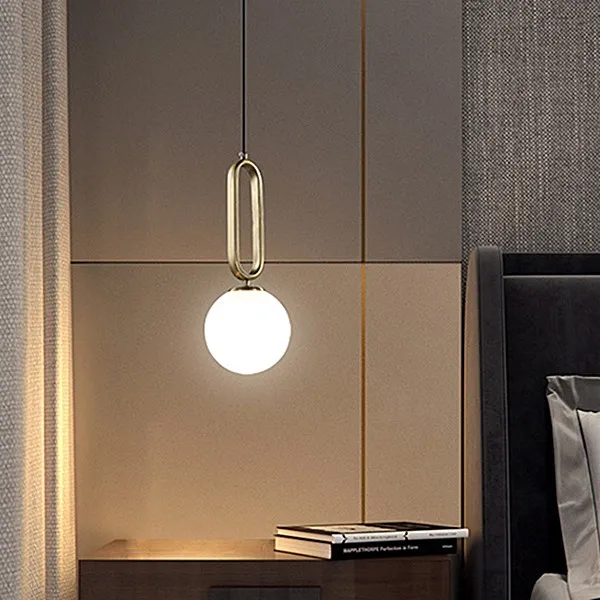 Large Minimalist Oval Ring Pendant Light