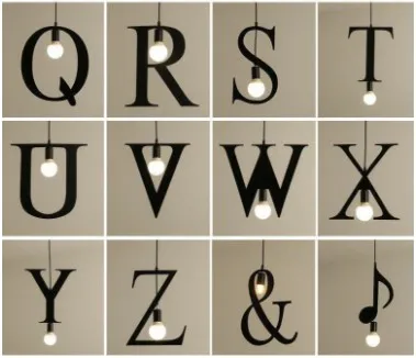 Alphabet Pendant Light