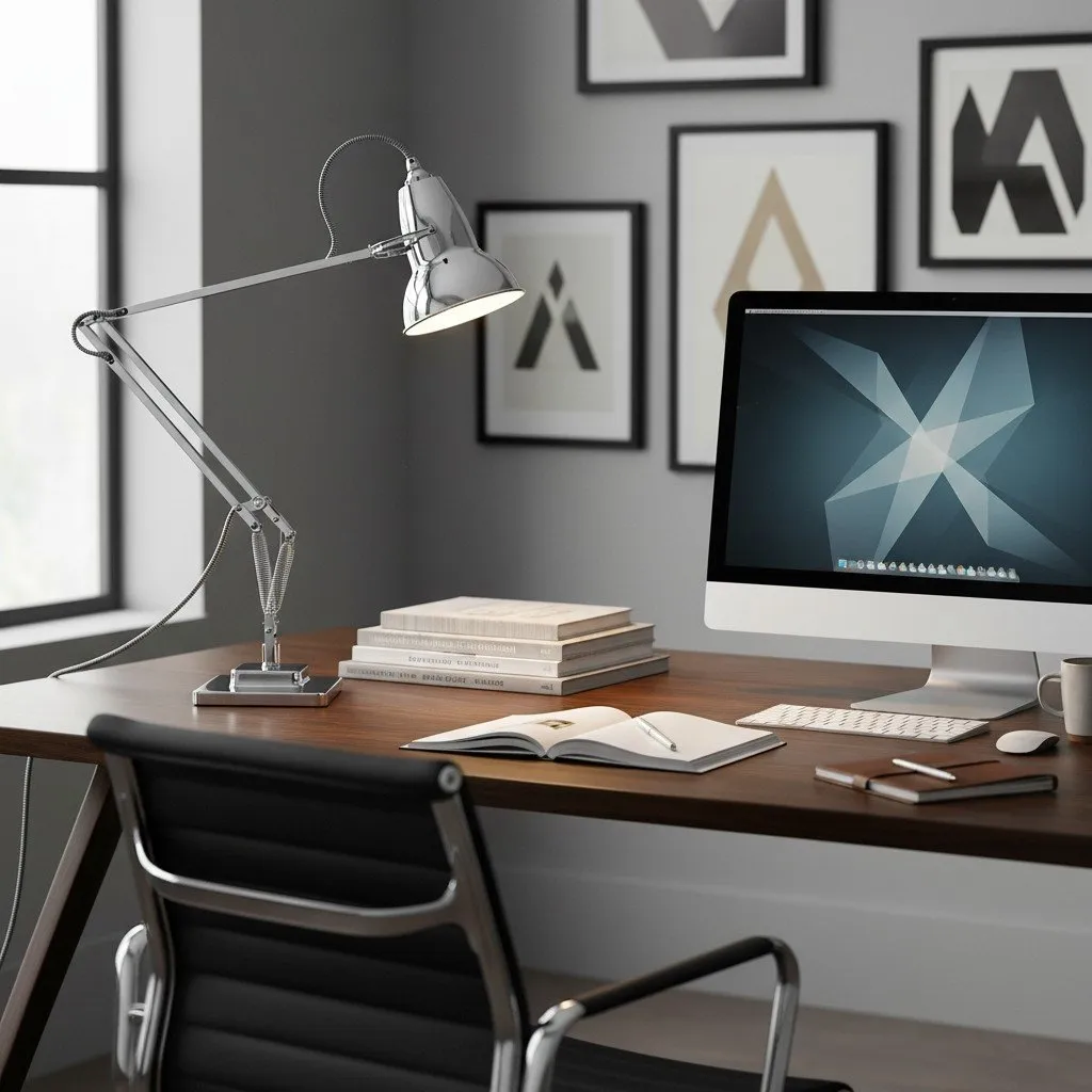 Modryx Adjustable Desk Lamp - Vintage Industrial Metal for Office T555