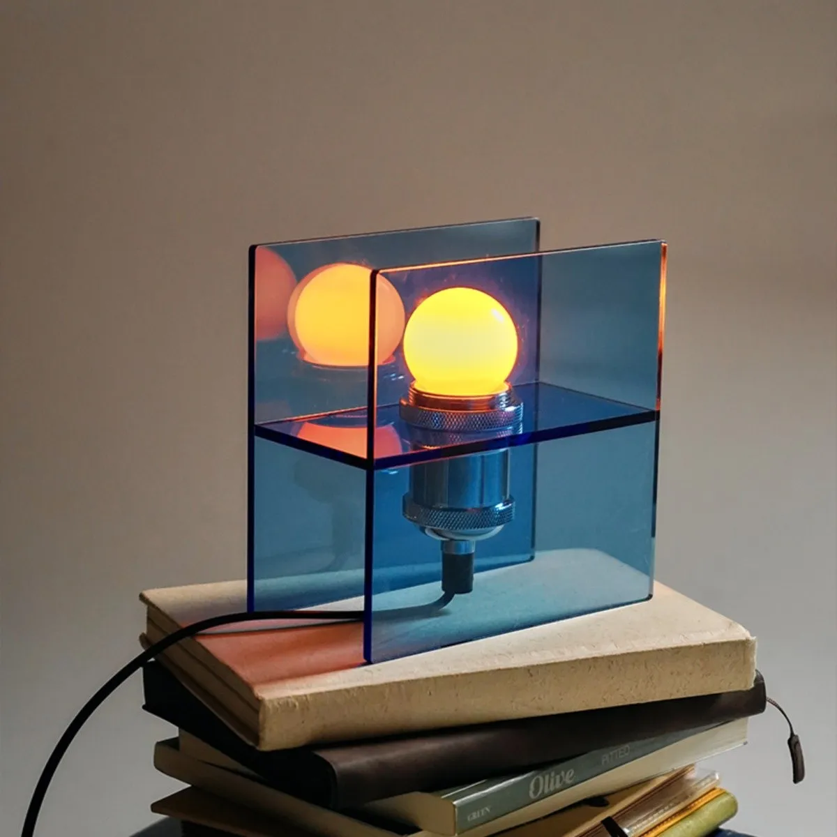 Afterglow Sunset Ocean Horizon Table Lamp - Modern Acrylic for Bedroom and Living Room S258