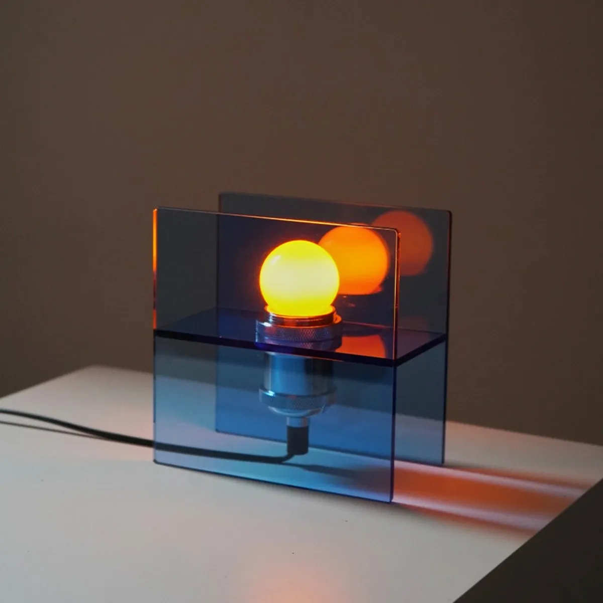 Afterglow Sunset Ocean Horizon Table Lamp - Modern Acrylic for Bedroom and Living Room S258