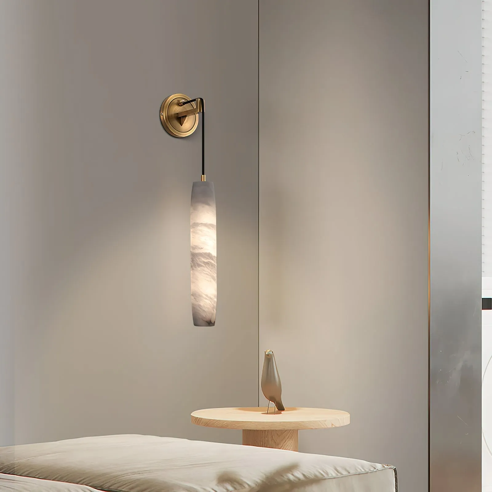 Alabaster Flute Wall Lamp T1661