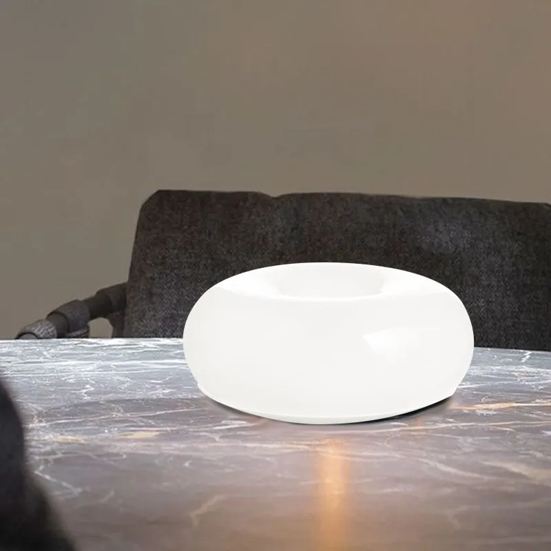 Glass Donut Table Wall Lamp - Bauhaus Style Accent Light Fixture S77