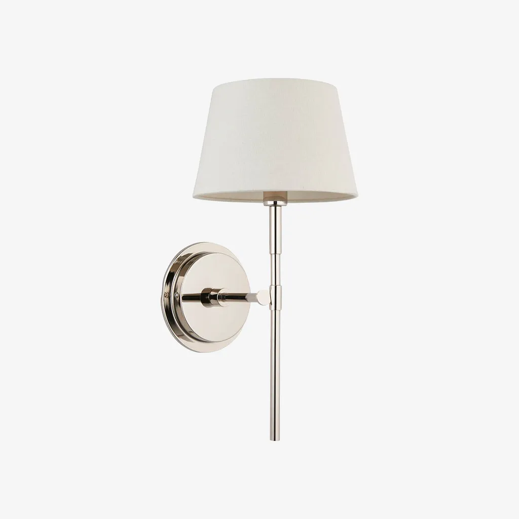 Cremaris Metal Wall Light with Fabric Shade - Timeless Sconce for Interior Lighting T1017